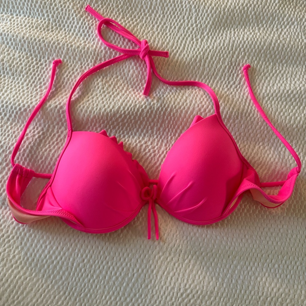 New Victoria’s Secret String Bikini Top Pink 34C